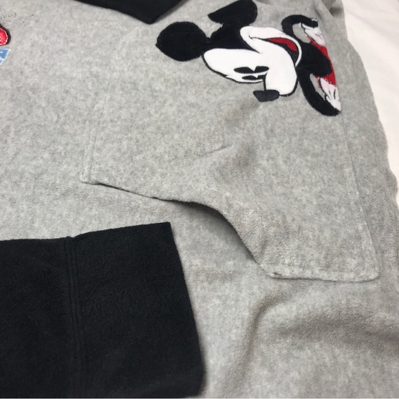 Disney Mickey Mouse Hoodie Womens Plus Size 3X Gray Black 1/4 Zip Pullover - Picture 6 of 14